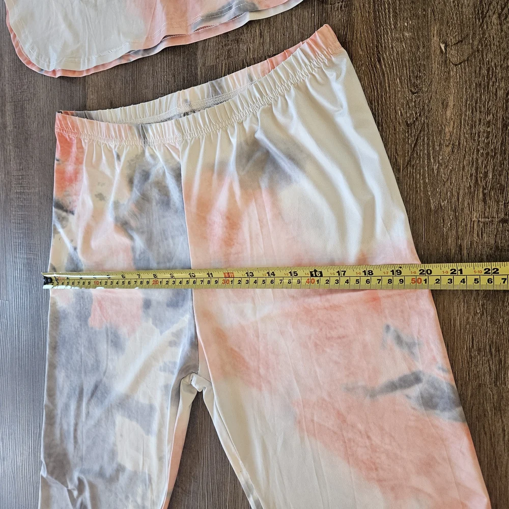 2 Piece Lounge Jogging Track Set Hoodie Jacket Women XL Tie Dye Unbranded